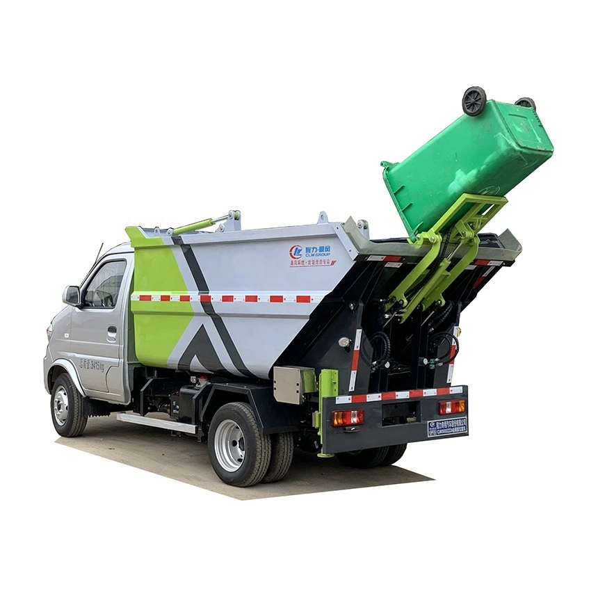 4m3 Self-Loading Compressed Garbage Truck Mounted DFAC 4X2 Pure Electric New Energy Vehicles Chassis for Transporting Garbage